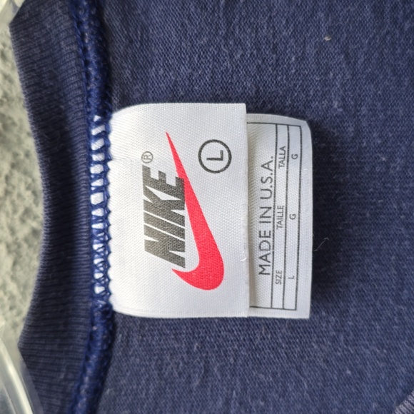 Vintage 90's Nike Navy Sleeveless Shirt T-Shirt Size Large - Picture 5 of 8